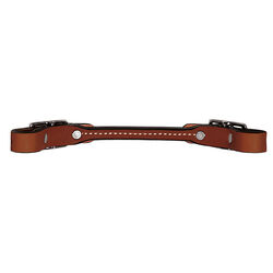Weaver Equine Bridle Leather Rounded Curb Strap - Rich Brown