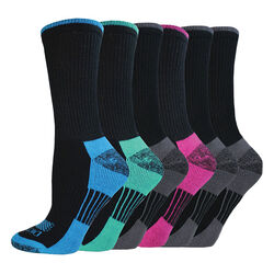Dickies Women's DRI-TECH Crew Socks - Black - 6 Pairs