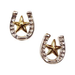 Montana Silversmiths Small Stars & Horseshoe Post Earrings