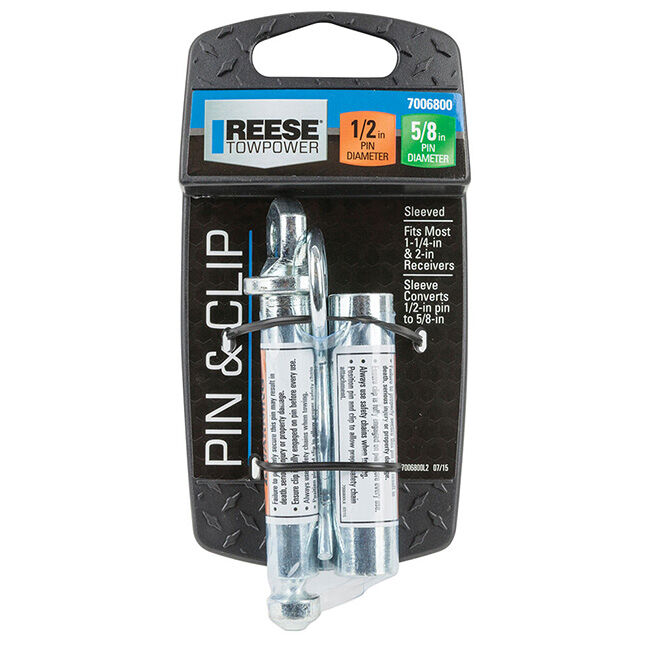 Reese Towpower Trailer Hitch Pin & Clip for 1-1/4" and 2" Square Receivers image number null