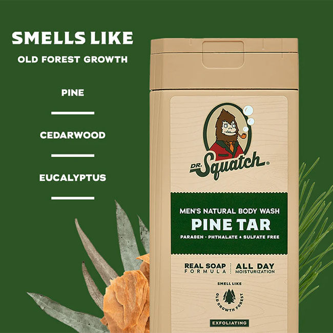 Dr. Squatch Men's Natural Body Wash - Pine Tar - 14 oz image number null