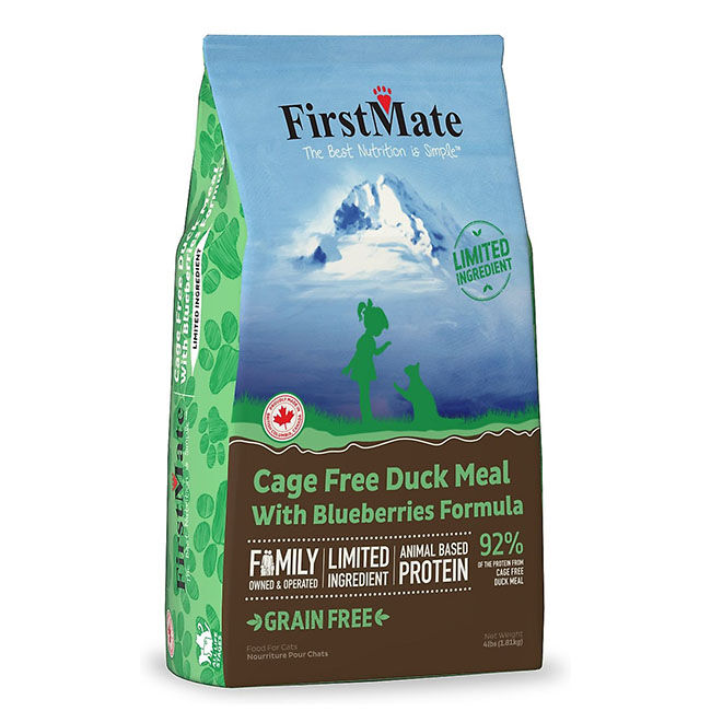 FirstMate Limited Ingredient Cat Food - Cage-Free Duck Meal with Blueberries Formula image number null