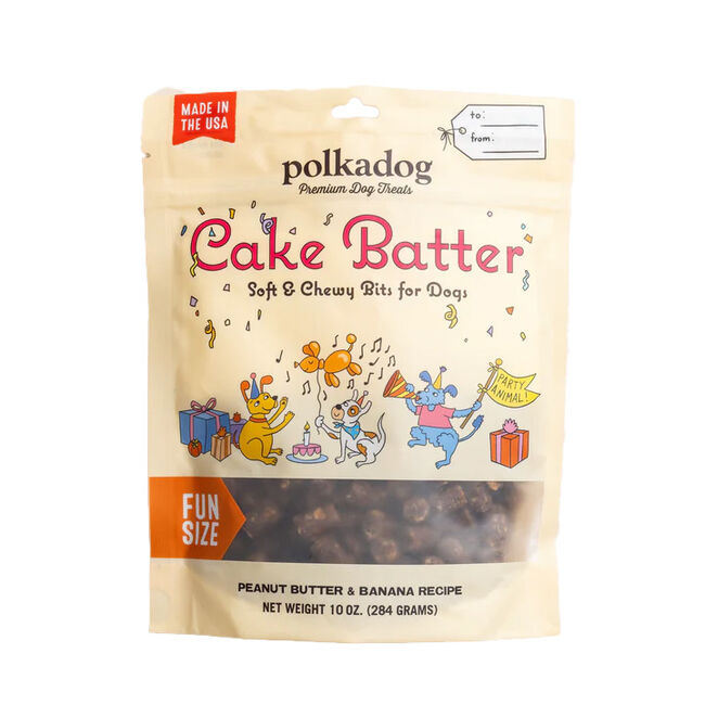 Polkadog Cake Batter - Soft & Chewy Bits for Dogs - Peanut Butter & Banana Recipe image number null
