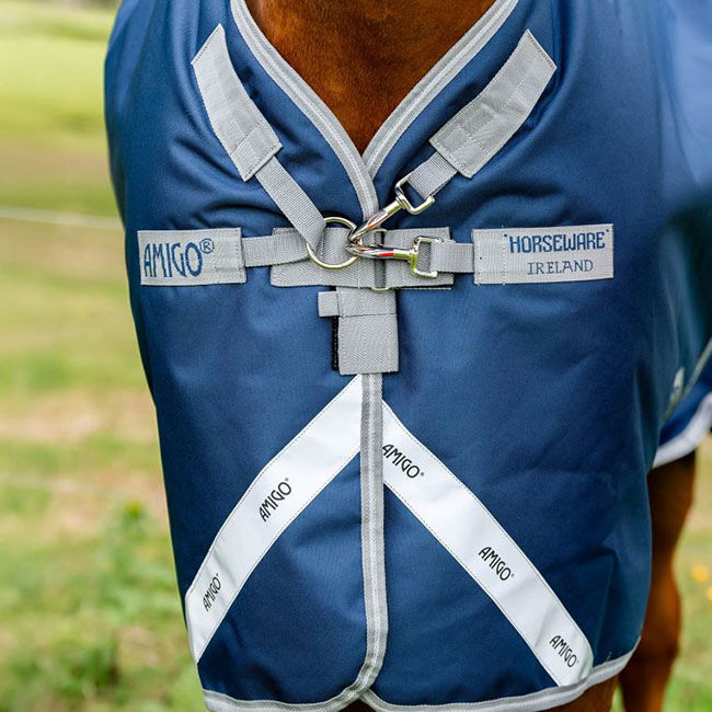Horseware Amigo 1200D Turnout (0g) - Navy/Titanium Grey/Silver image number null