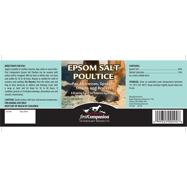 First Companion Veterinary Epsom Salt Poultice - 20 oz image number null