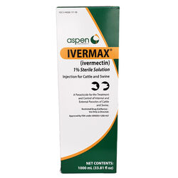 Aspen Veterinary Resources Ivermax (Ivermectin 1%) Injectable - 1000 mL