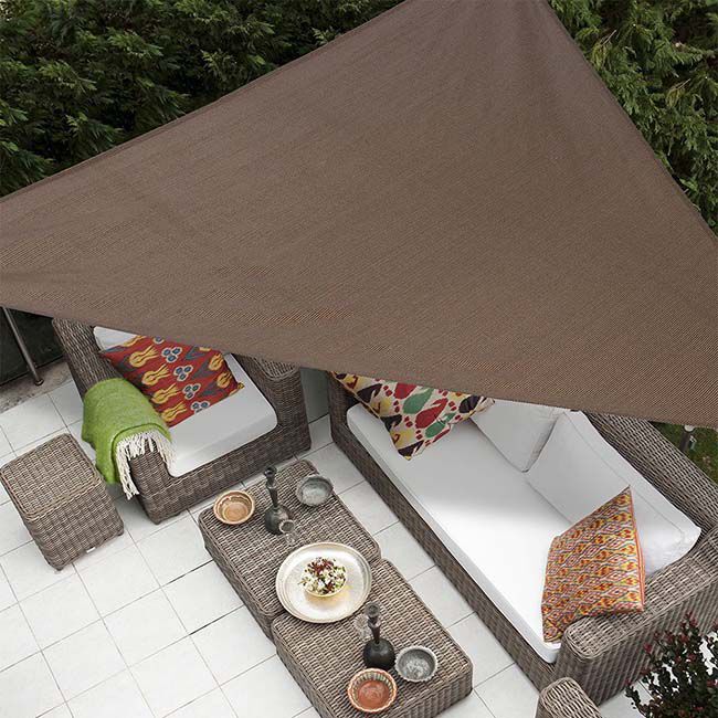 Coolaroo Ready-to-Hang Polyethylene Shade Sail - Triangle image number null