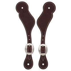 Weaver Equine Women's Burgundy Latigo Leather Spur Straps
