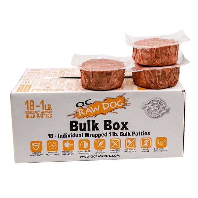 OC Raw Frozen Raw Dog Food Patties - Chicken & Produce Recipe image number null