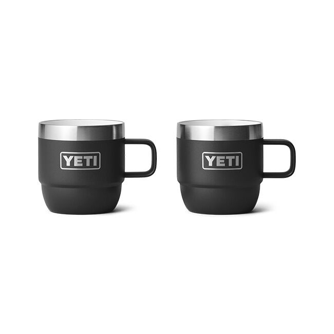 YETI Rambler 6 oz Stackable Mugs - 2-Pack - Black | The Cheshire Horse