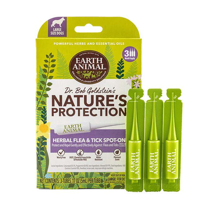 Earth Animal Nature&rsquo;s Protection Flea & Tick Herbal Spot-On for Dogs image number null