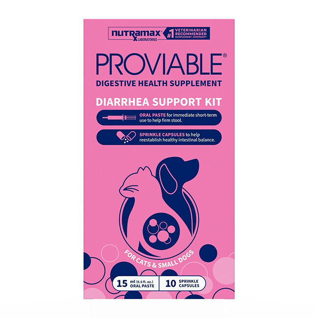Nutramax Proviable Probiotics for Small Dogs and Cats, Diarrhea Support Kit, Digestive Health Supplement with Multiple Strains of Bacteria, Plus Prebiotics, Kaolin and Pectin image number null