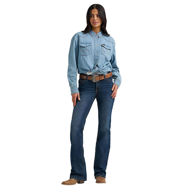 Wrangler Women's Ultimate Riding Jean Willow Mid-Rise Bootcut - Lovette image number null