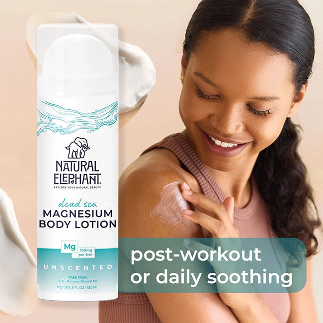 Natural Elephant Dead Sea Magnesium Body Lotion - Sleep: Lavender & Chamomile - 5 oz image number null