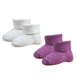 Janus Baby Wool Blend Socks - 2 Pairs - Purple