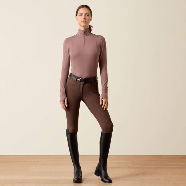 Ariat Women's Gridwork 2.0 1/4 Zip Baselayer - Twilight Mauve image number null