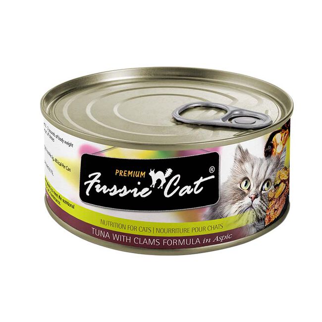 Fussie Cat Premium Cat Food - Tuna with Clams in Aspic - 2.8 oz image number null