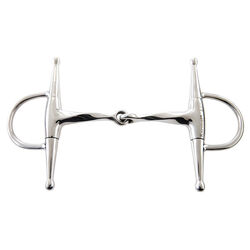 Korsteel Stainless Steel Slow Twist Full Cheek Eggbutt Snaffle Bit