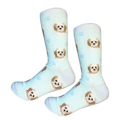 E&S Pets Unisex Novelty Crew Socks - Cockapoo