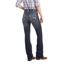 Ariat Women's R.E.A.L Mid Rise Stretch Entwined Boot Cut Jean - Marine