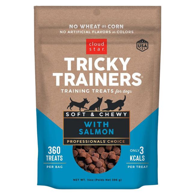 Cloud Star Tricky Trainers Soft & Chewy Dog Treats - Salmon image number null