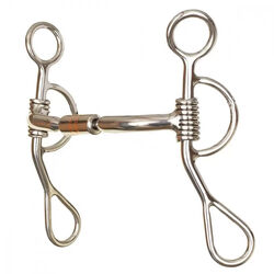 Reinsman Diamond R Argentine Forward Set Bit with Copper Inlaid Roller