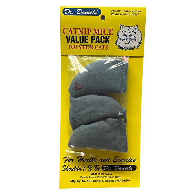 Dr. Daniels Original Catnip Mouse Toy - 3-Pack image number null