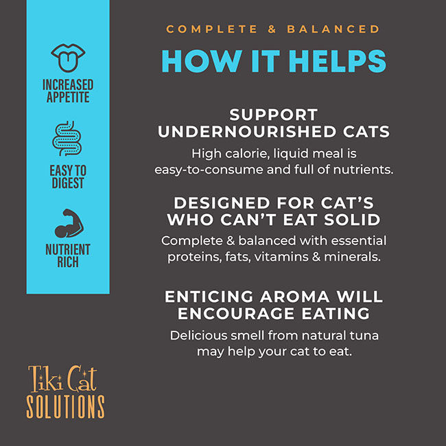 Tiki Cat Solutions Liquid Meal Replacer with Tuna in Goat's Milk - 6 oz image number null