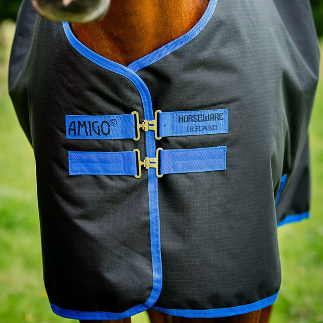 Horseware Amigo Ripstop 900D Plus Turnout (0g Light) - Black/Classic Blue image number null
