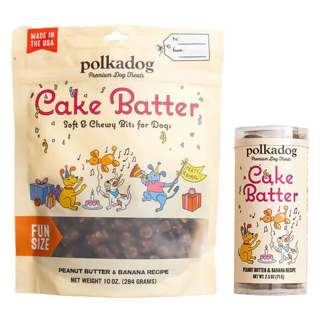 Polkadog Cake Batter - Soft & Chewy Bits for Dogs - Peanut Butter & Banana Recipe image number null
