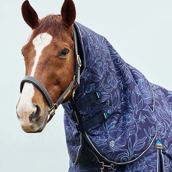 WeatherBeeta ComFiTec Essential Turnout Neck Cover (220g) - Limited Edition Floral Print image number null