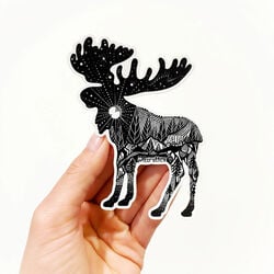 Wild Slice Designs Sticker - Moose