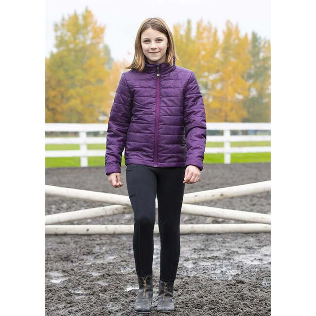 Kerrits Kids' Power Stretch Knee Patch Pocket Riding Tight - Black image number null