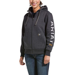 Ariat Women's Rebar All-Weather Full Zip Hoodie - Charcoal Heather