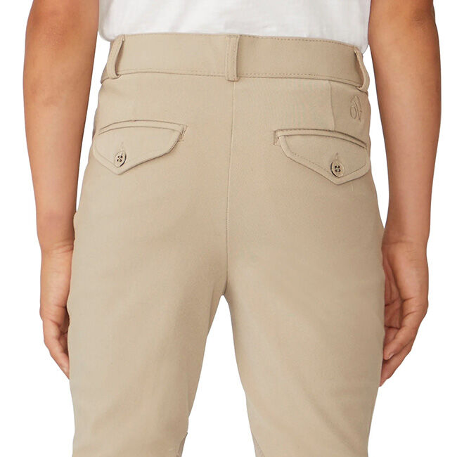 Ovation Boy's EuroWeave DX Suede Knee Patch Breech - Natural Beige image number null