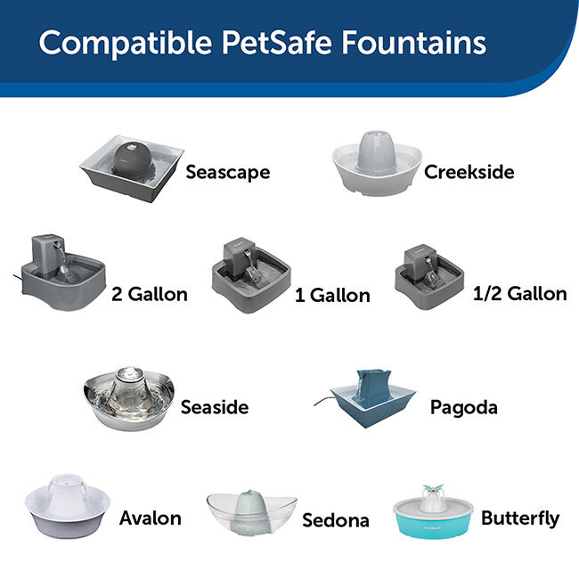 PetSafe Drinkwell Replacement Carbon Filters for Avalon, Pagoda & Sedona Fountains - 4-Pack image number null