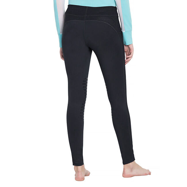 TuffRider Women's Ventilated Schooling Tights - Black/Black image number null