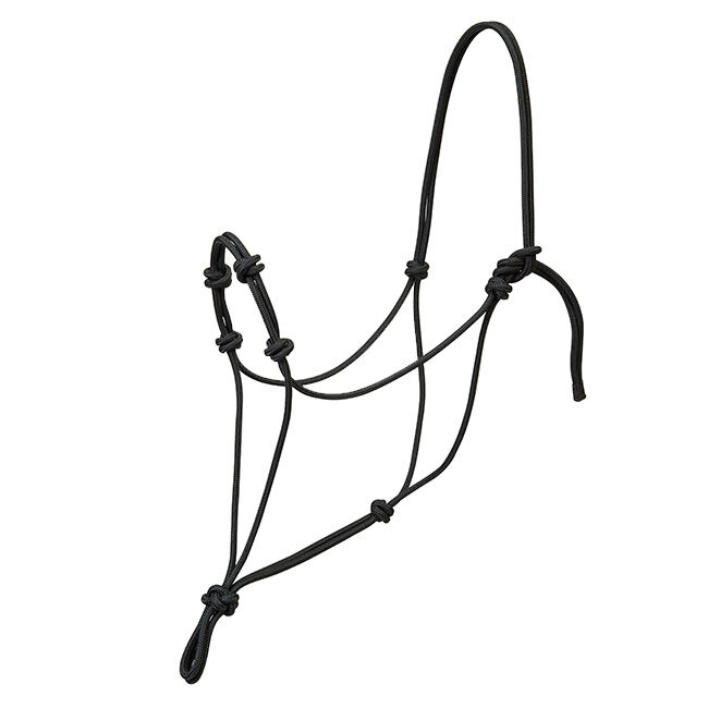 Weaver Silvertip Four Knot Rope Halter - Black image number null