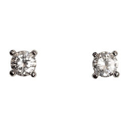Finishing Touch of Kentucky Earrings - Crystal Stud - Silver