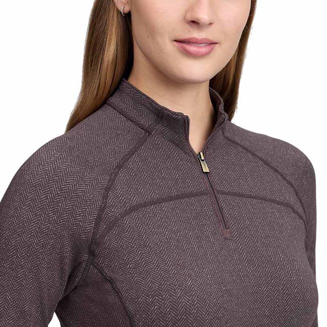 LeMieux Women's Heritage Herringbone Base Layer - Cocoa image number null