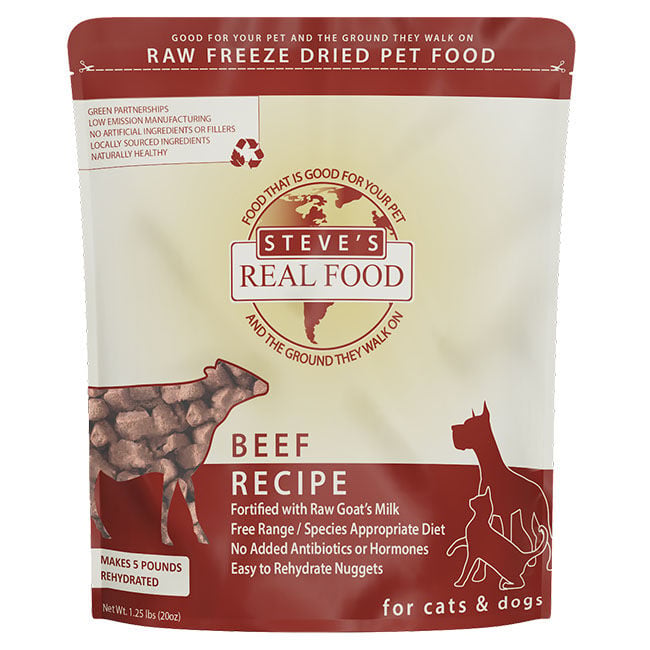 Steve's Real Food Freeze-Dried Raw Dog & Cat Food - Beef Recipe image number null