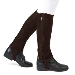 Dublin Kids' Suede Half Chaps - Brown