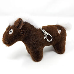 Crafty Ponies Keyring - Brown with White Mane