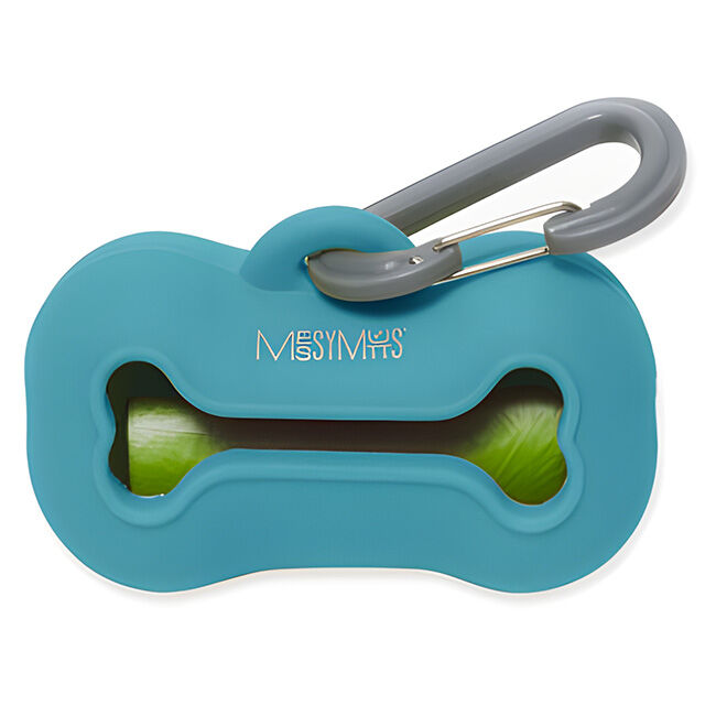 Messy Mutts Silicone Dog Waste Bag Holder with Earth Rated Poop Bag Roll image number null