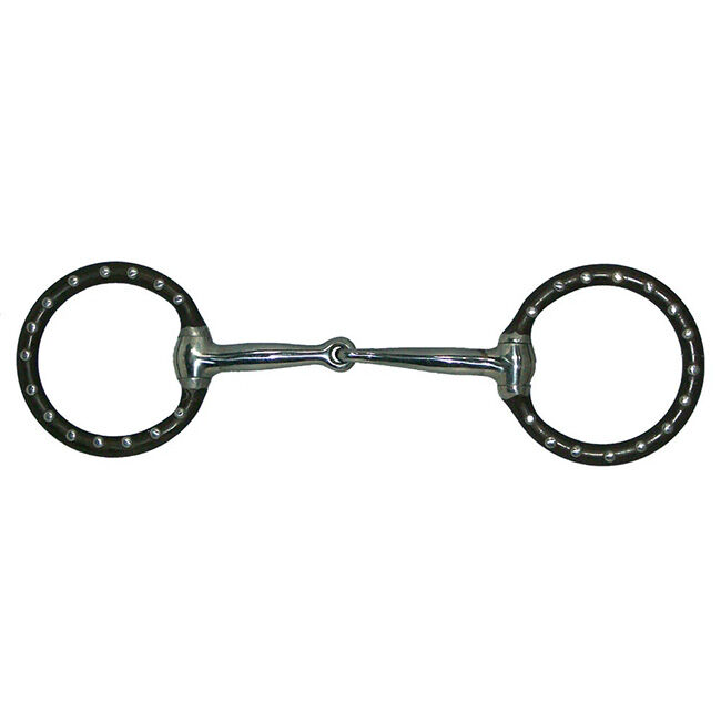 Intrepid International Mini Ring Stainless Steel Snaffle Bit with Dots image number null