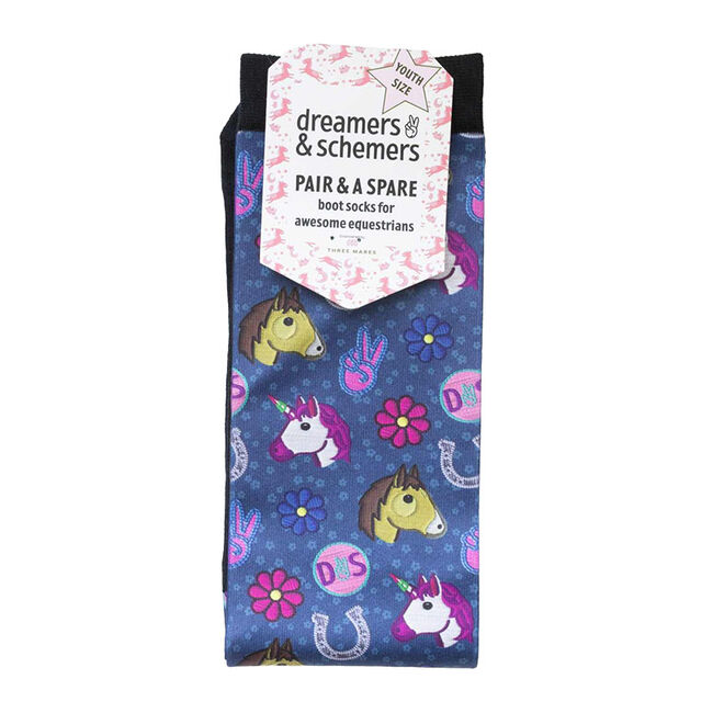 Dreamers & Schemers Kids' Boot Socks - Pair and a Spare - Patch Perfect image number null
