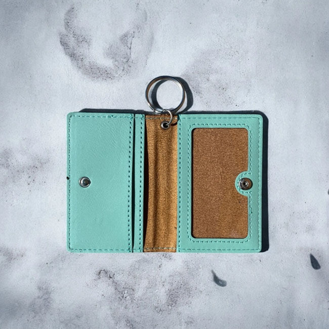 The Krafty Equestrian Engraved Keychain Wallet - Highland Cow image number null
