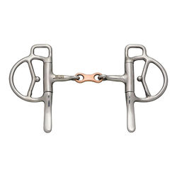Tough1 Half Cheek Mini Driving Bit with French Link Copper Mouth