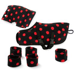 Crafty Ponies Toy Snuggle Rug Set - Black Polka Dot