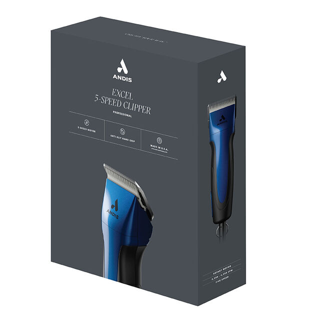 Andis Excel 5-Speed+ Detachable Blade Clipper - Indigo image number null